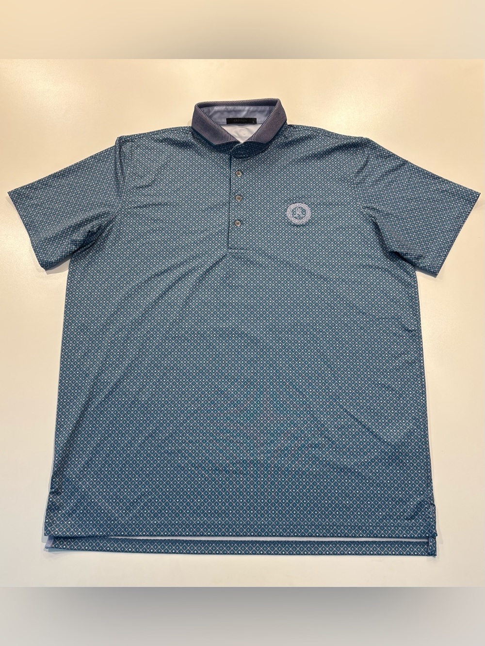 Greyson Men's Blue Polo Shirt Large, Performance Stretch, Golf